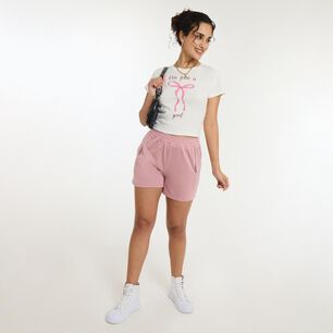Polera Print Coquette Manga Corta Cuello Redondo Mujer Freedom