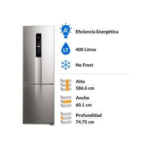 Refrigerador Bottom Freezer Fensa IB45S / No Frost / 400 Litros / A+