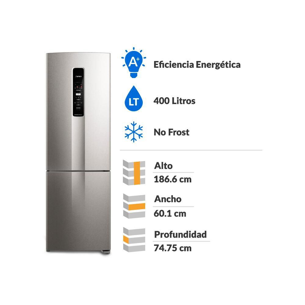 Refrigerador Bottom Freezer Fensa IB45S / No Frost / 400 Litros / A+ image number 1.0