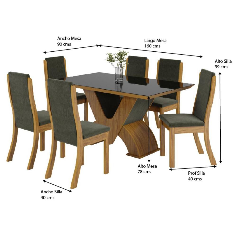 Juego De Comedor Exit Belgica / 6 Sillas image number 1.0