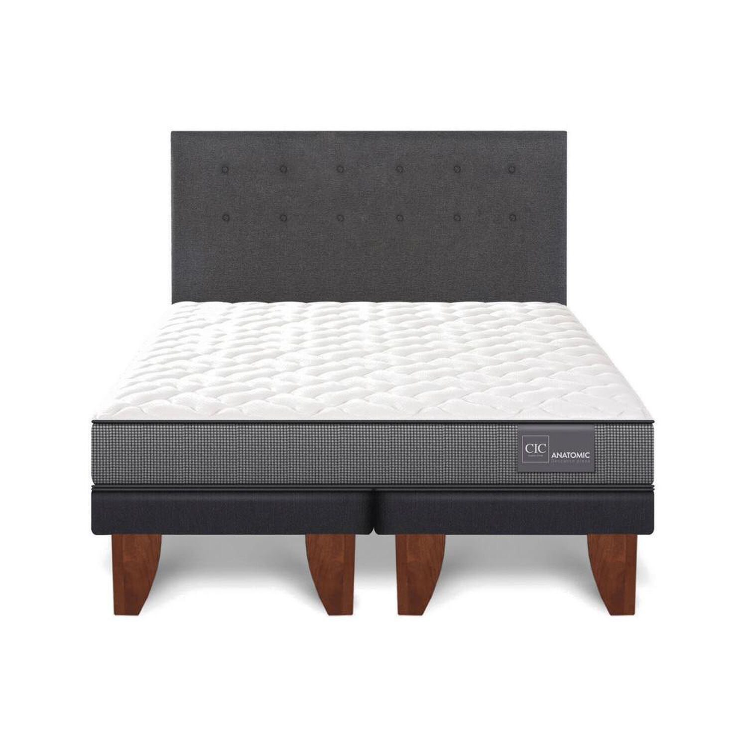 Cama Europea Cic Anatomic / 2 Plazas / Base Dividida + Respaldo image number 0.0