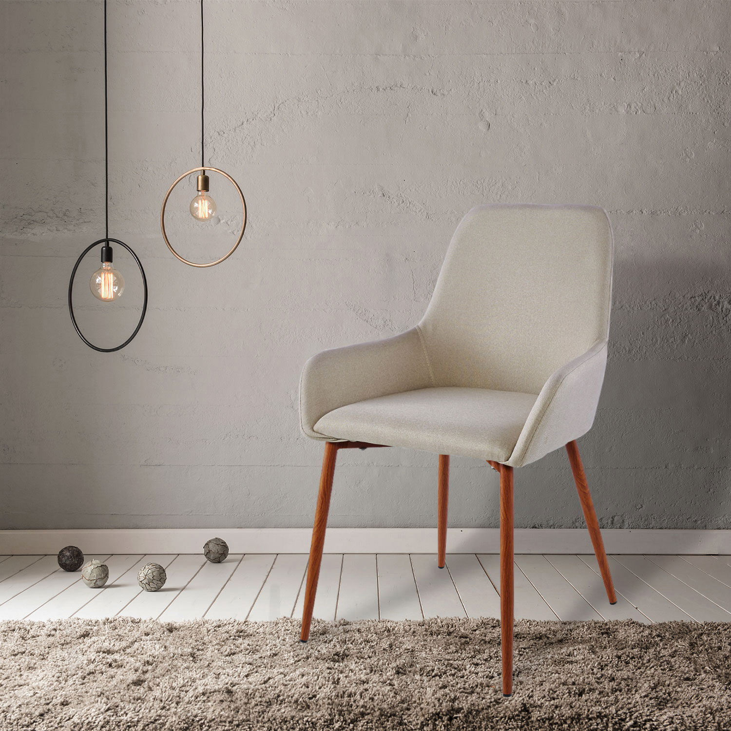 Pack 2 Sillas Comedor Lino Margaret Beige image number 1.0