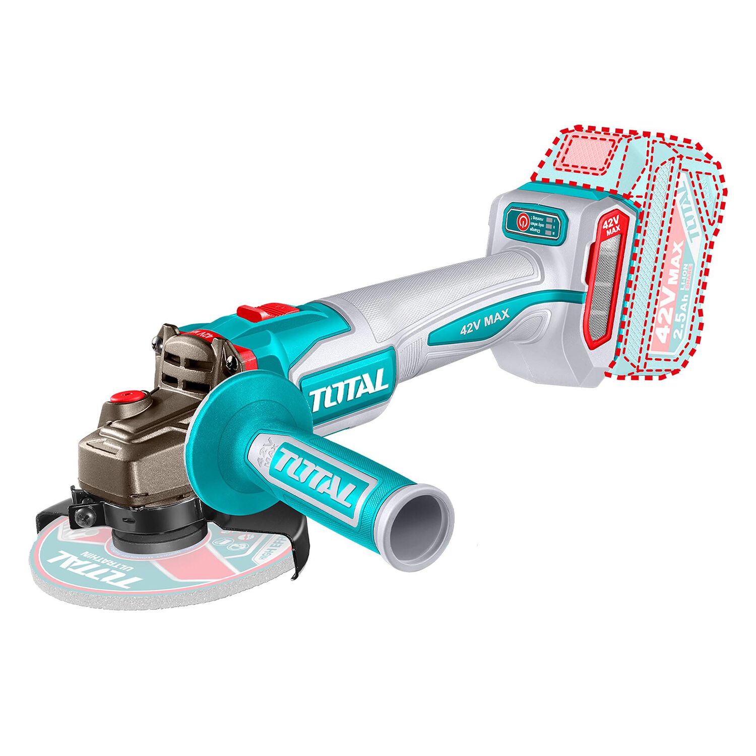 Esmeril Angular 1280w Inal&aacute;mbrica Brushless 42v Total image number 3.0