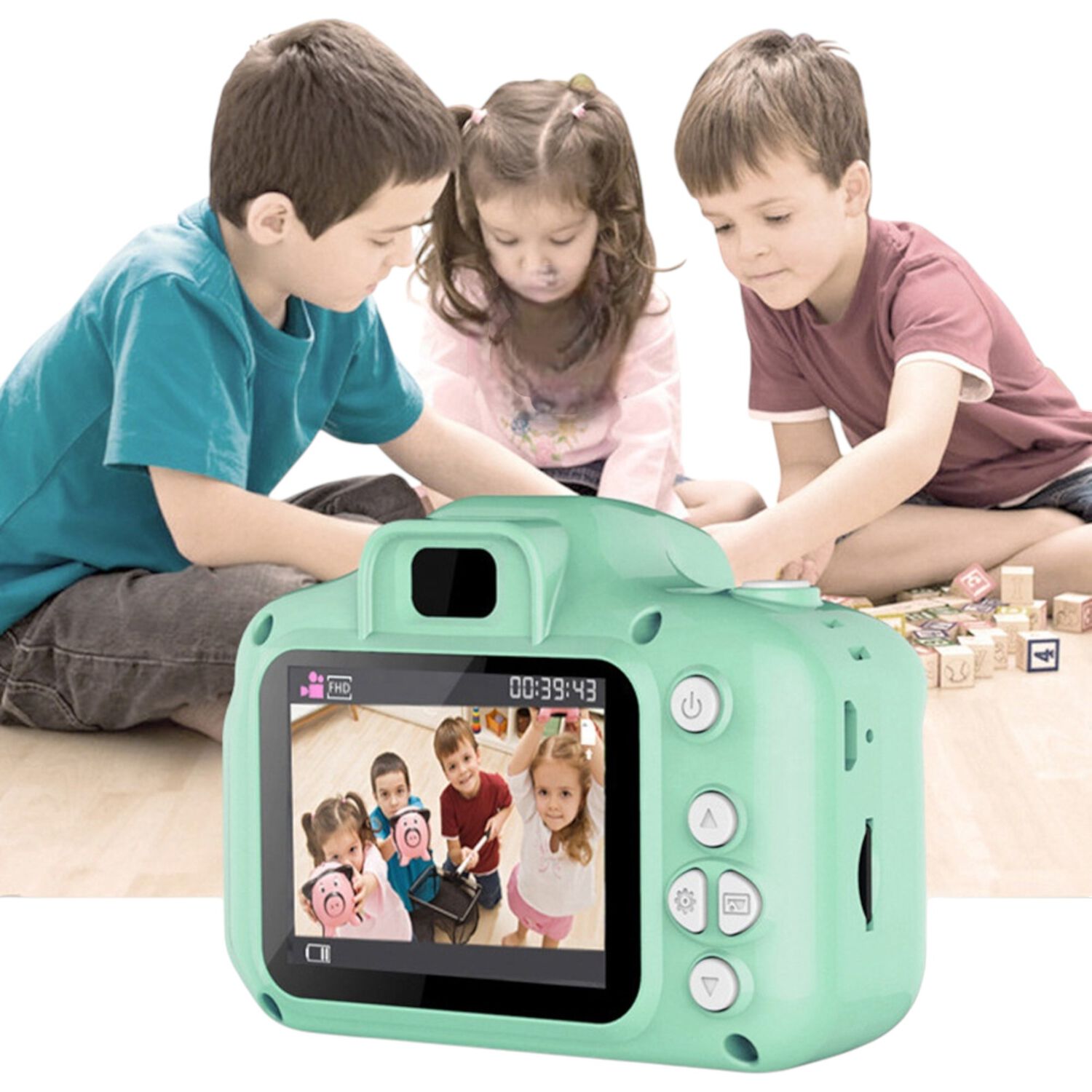C&aacute;mara Digital Kinder Pics Kids 3mp/ Fhd/ Lcd 2" Recargable image number 6.0