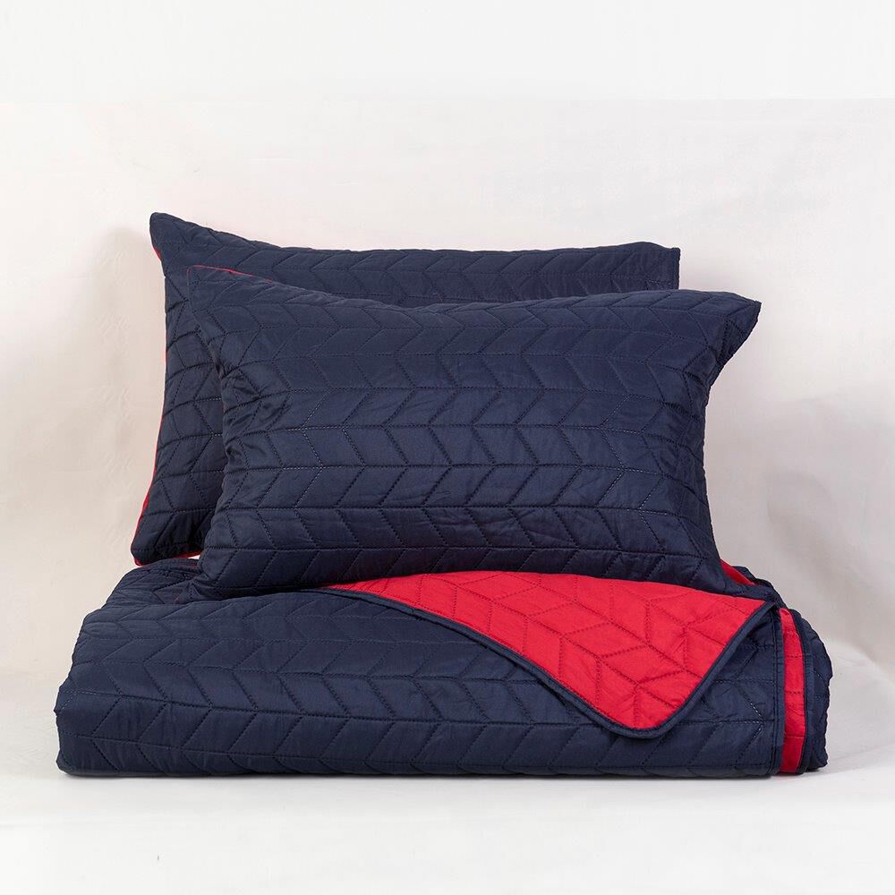 Cubrecama Quilt Liso 1.5 Plazas Marengo - Rojo image number 4.0