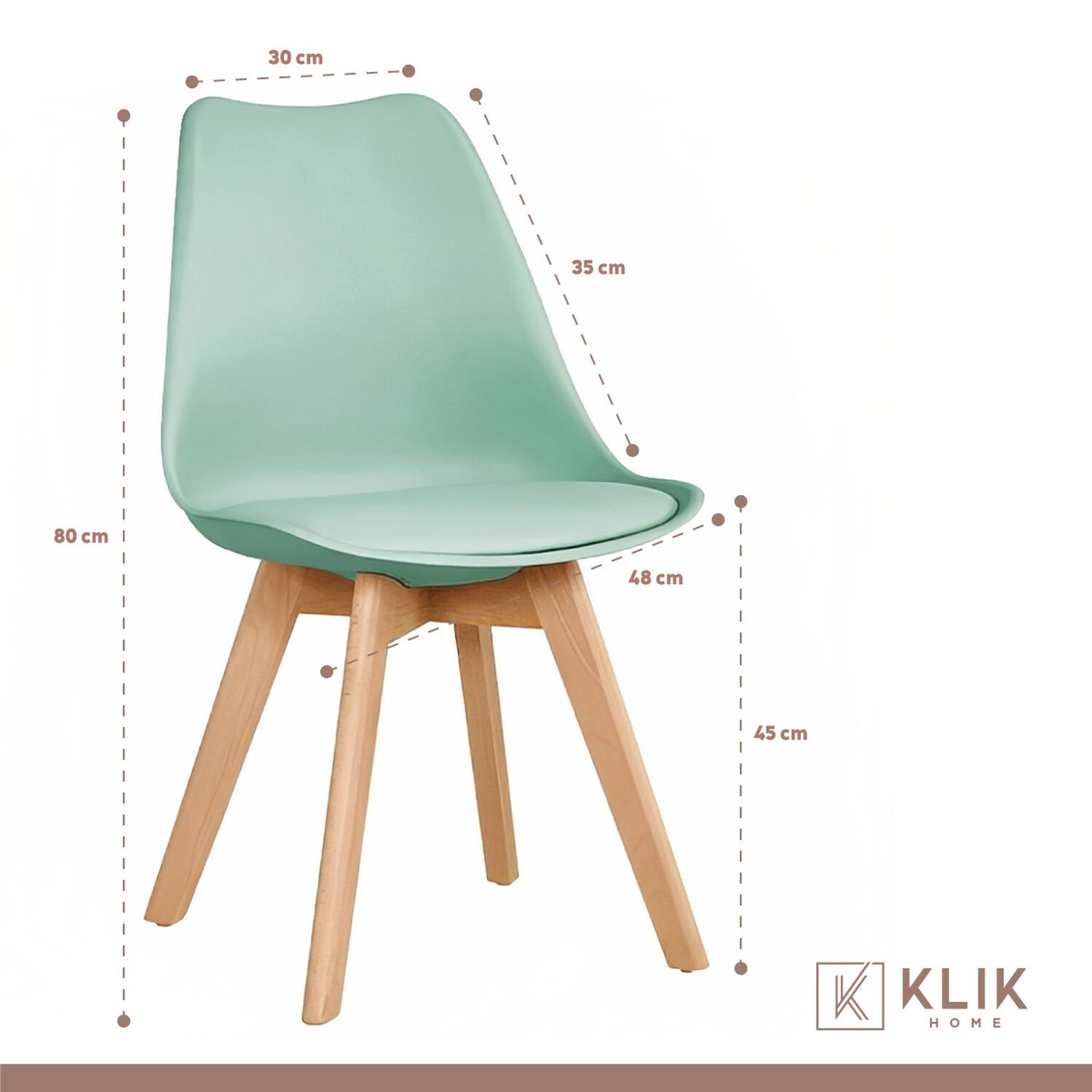 Comedor Redondo De Vidrio Cross 120cm + 5 Silla Tulip Acolchada - Menta image number 5.0