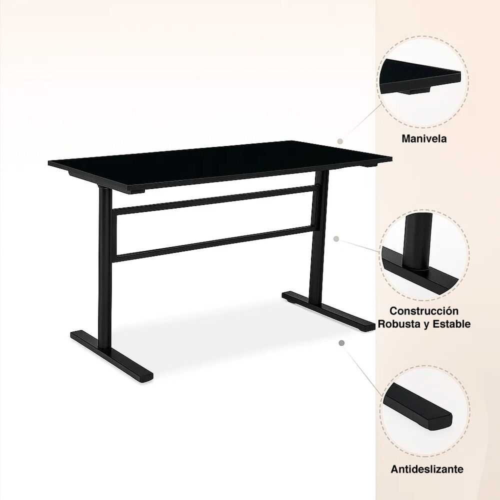 Escritorio De Trabajo Con Altura Regulable Standing Desk - Negro image number 4.0