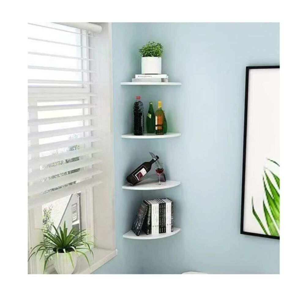 Repisa Esquinero Estante Flotante 4 Niveles Blanco image number 2.0