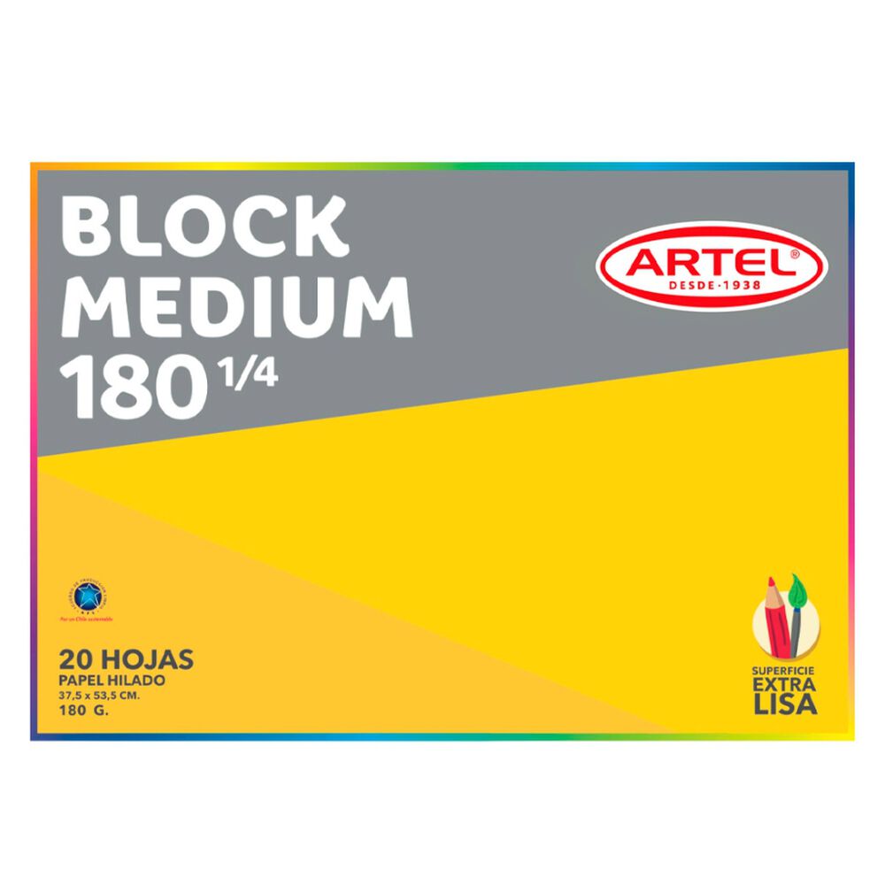 Block Medium 180 1/4 20 Hojas Artel image number 1.0