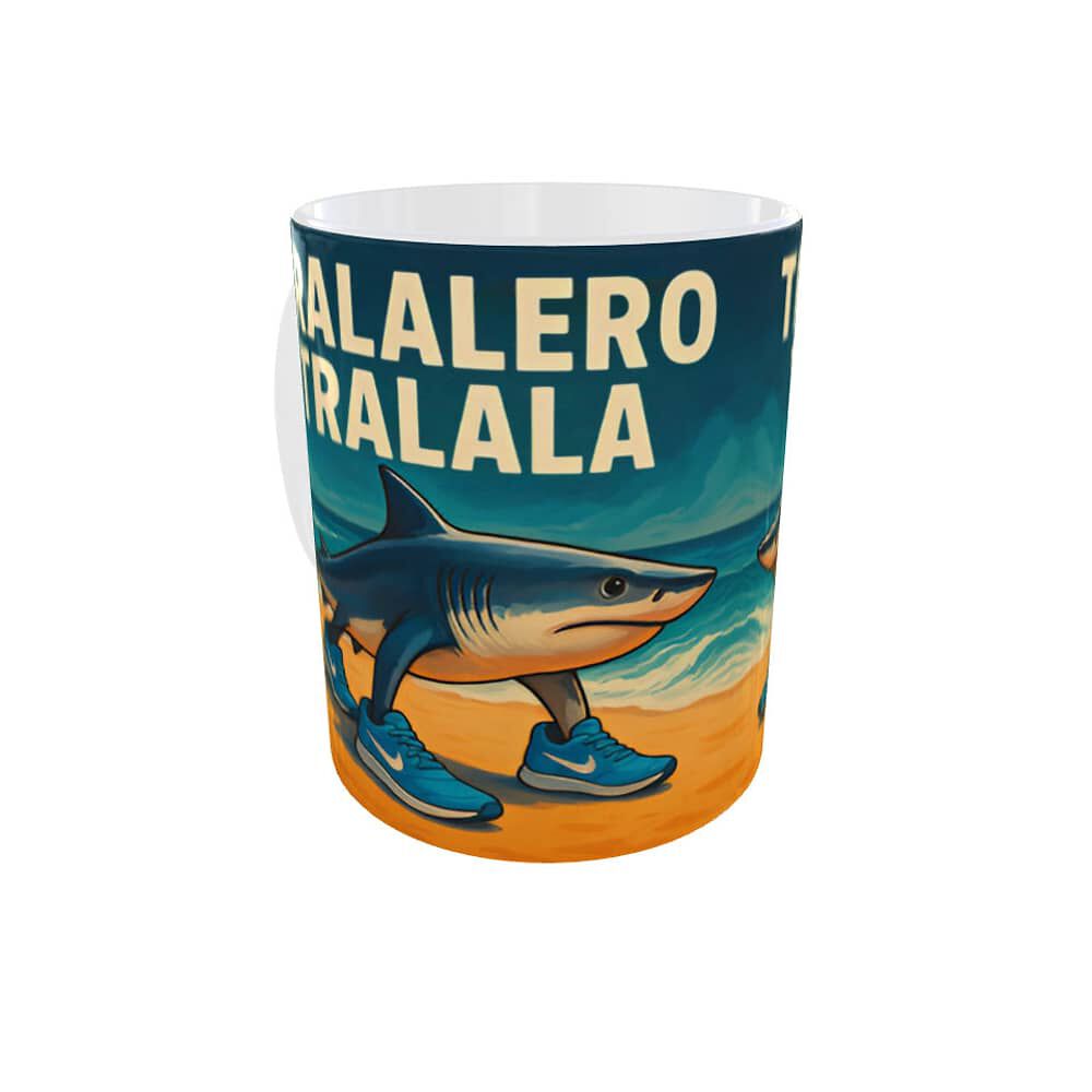 Taza Tibur&oacute;n Caminando Tralalero Tralala Dise&ntilde;o &Uacute;nico 325 Ml image number 1.0