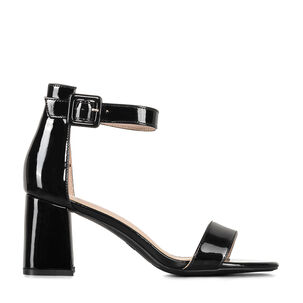 Sandalia Taco Alto Mujer Charol Fiesta Elegante Weide Ghe19b