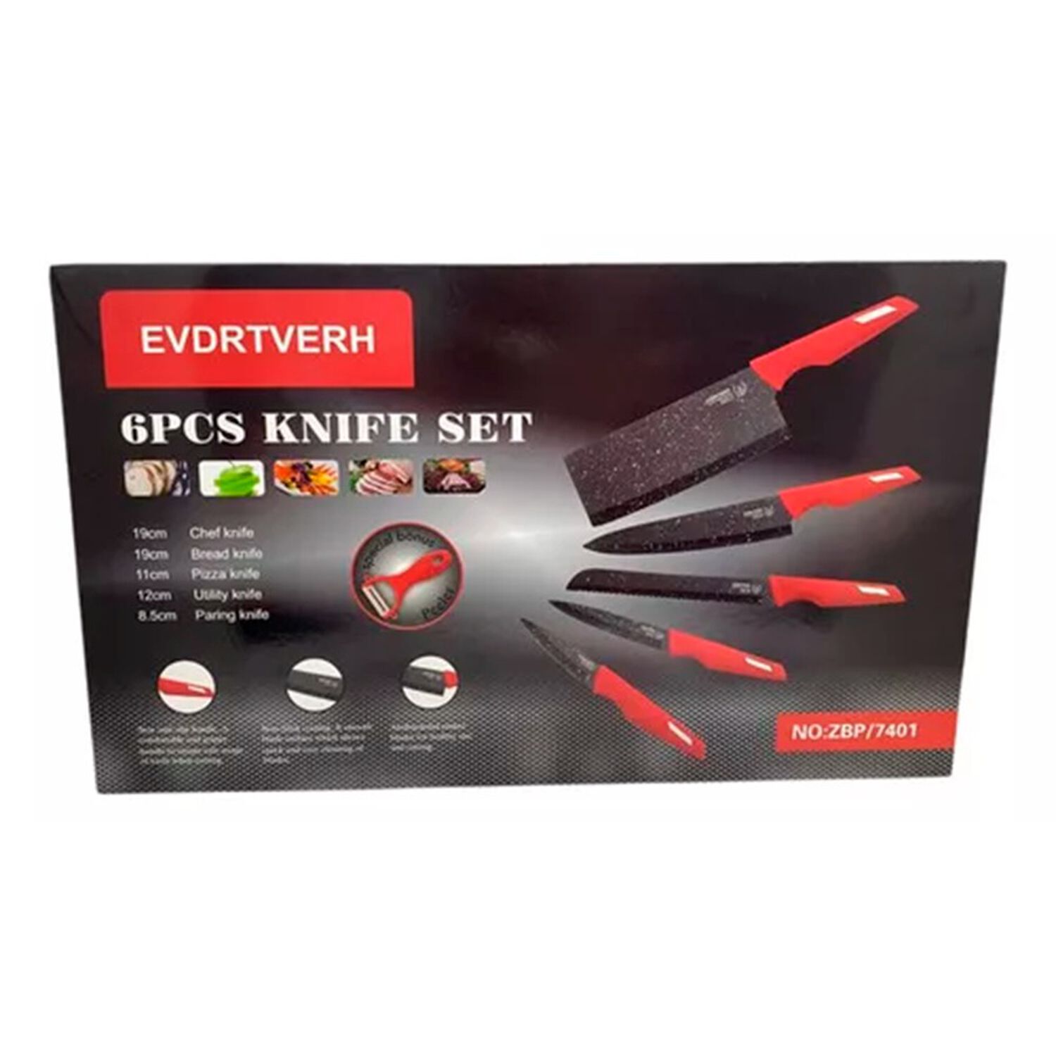 Set De 6 Cuchillos Profesionales Para Chef Y Cocina image number 0.0