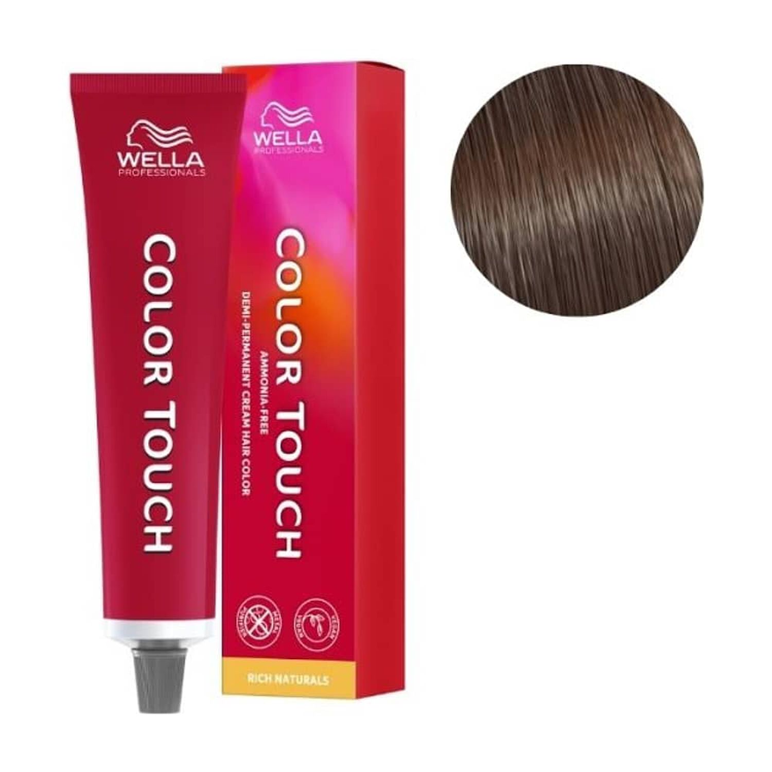 Tinte Para Cabello Wella Color Touch 6/37 Rubio Oscuro Dorado Marron 60ml image number 2.0
