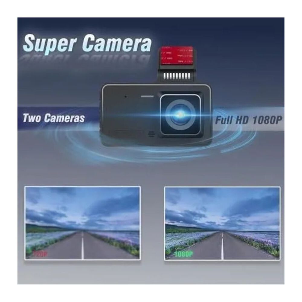 Cámara Para Carro Dual Grabación Hd 1080p Nocturna Y Trasera image number 1.0