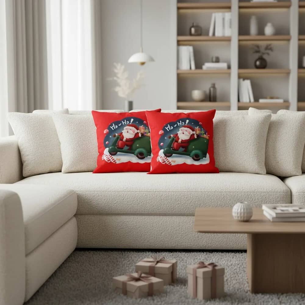 Set De 2 Cojines 45x45cm Navidad - Ho Ho Rojo image number 1.0