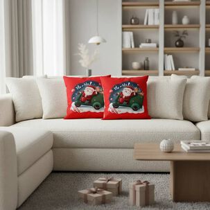 Set De 2 Cojines 45x45cm Navidad - Ho Ho Rojo