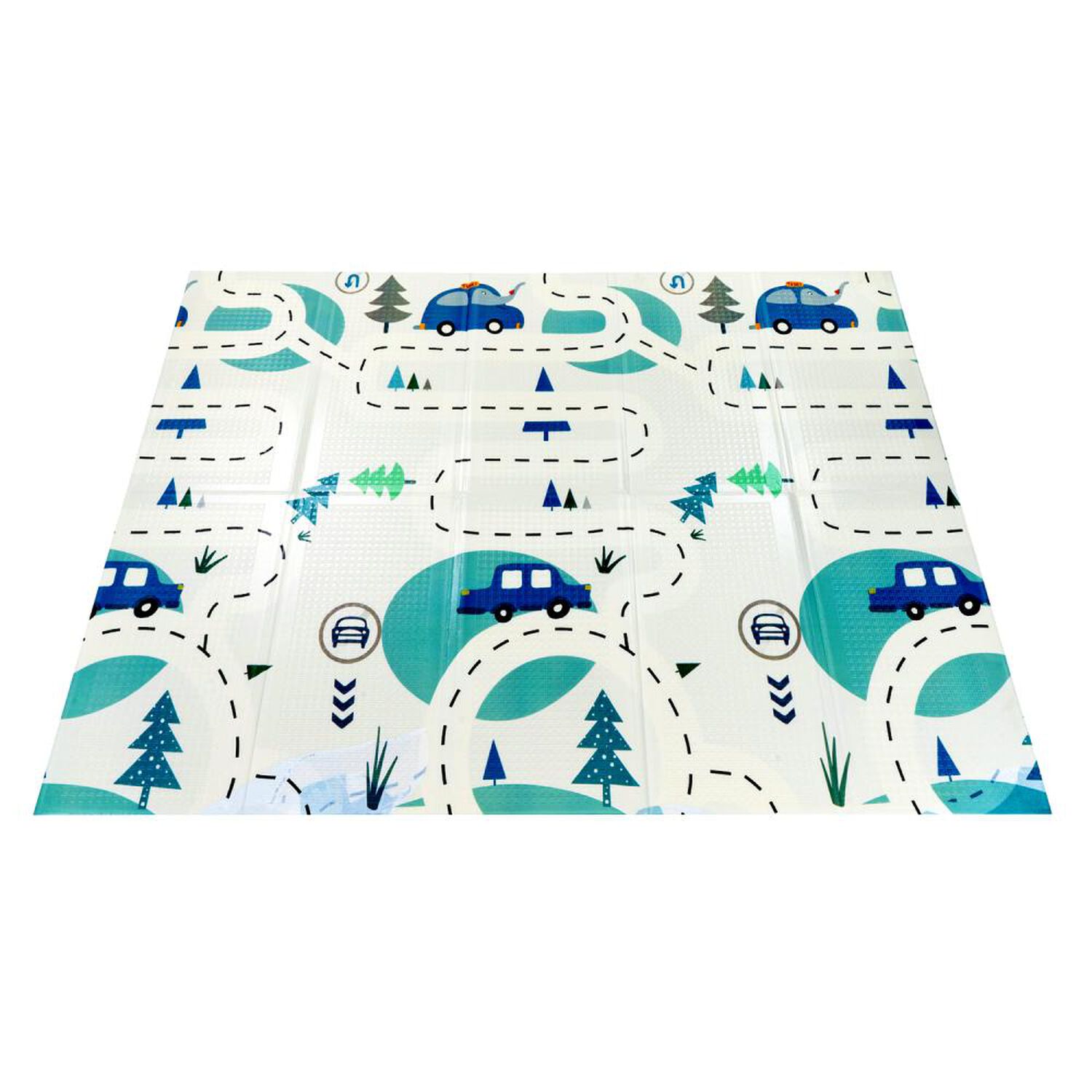 Alfombra Antigolpes Bebesit Infantil Plegable Con Bolso 180X120 Auto Y Jungla image number 1.0