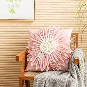 Set De 2 Cojines De Flor Rosado