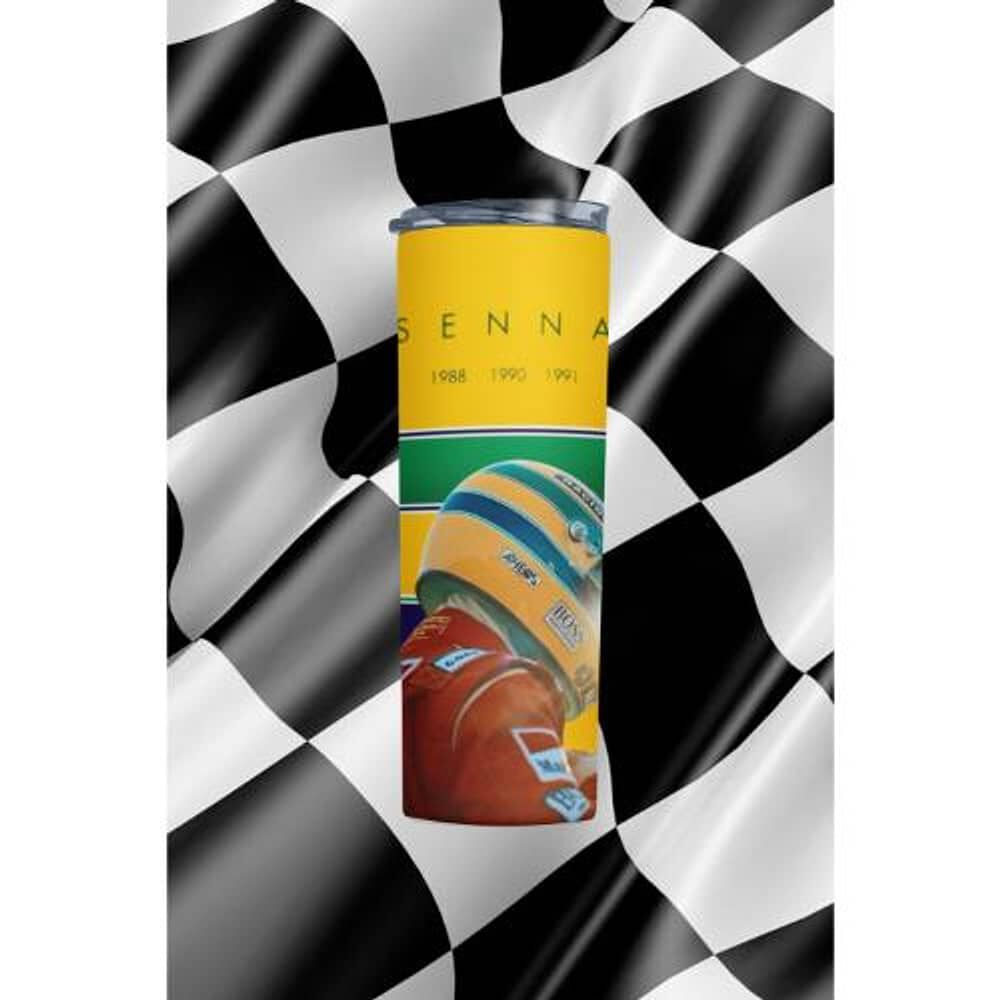 Termo Botella Termica F1 Senna Ayrton Casco Brasil image number 5.0