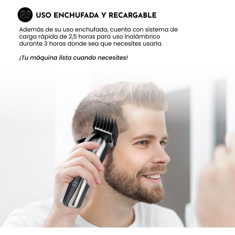 Corta Pelo Siegen SG-8620, Carga Rápida + 8 peines de alzada image number 6.0