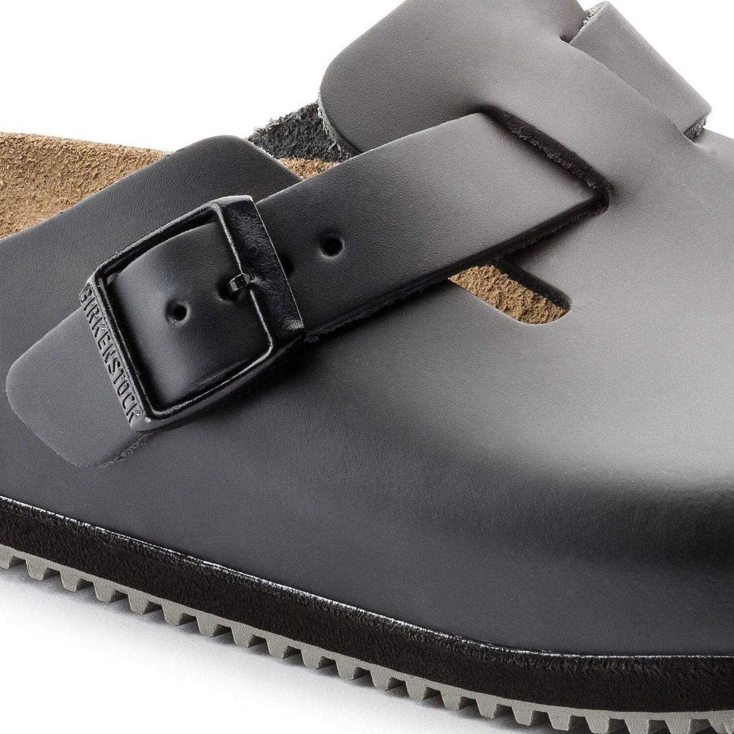 Zapato Zueco Cocina Birkenstock Boston Cuero Antideslizante image number 3.0