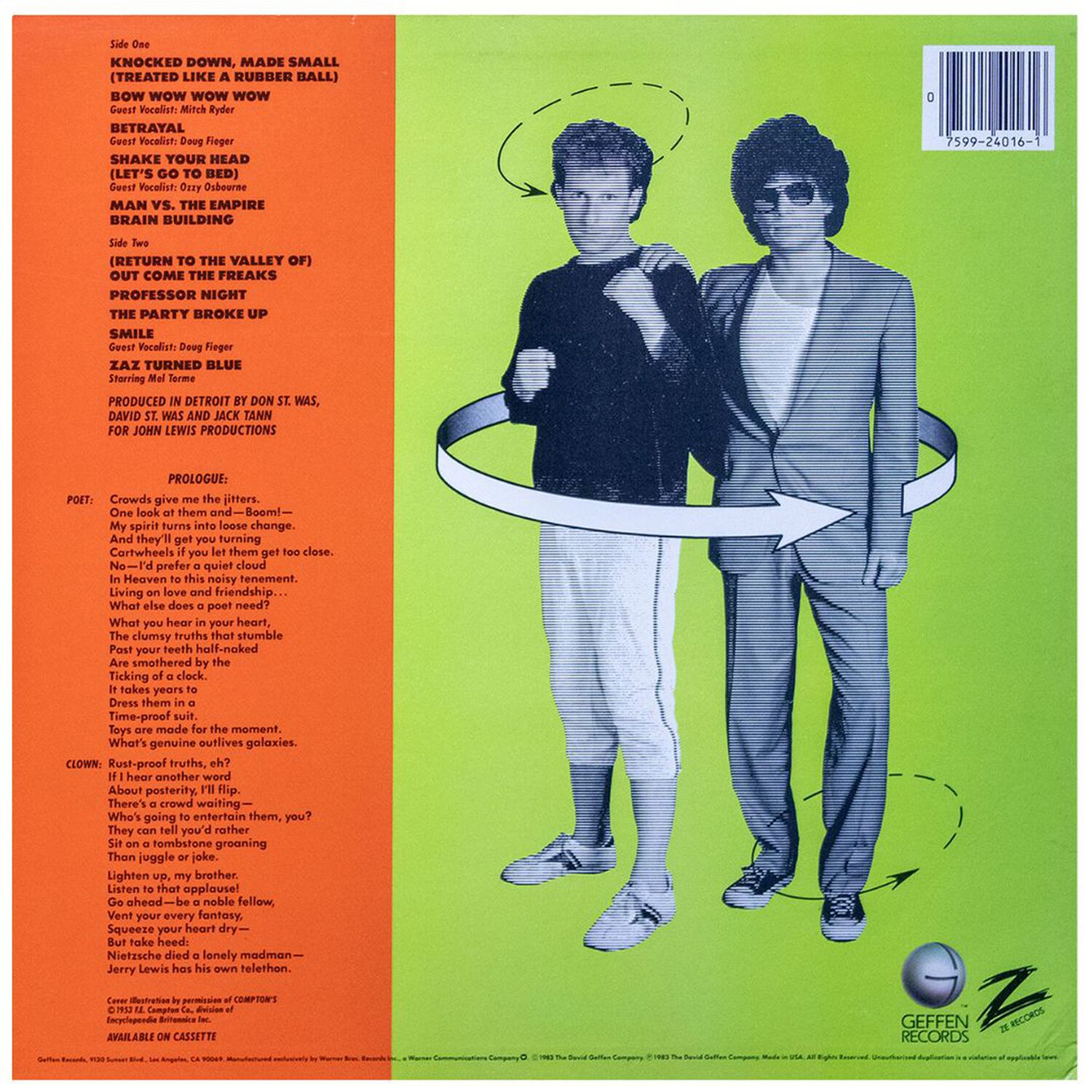 Was (not Was) - Born To Laugh At Tornadoes | Vinilo Usado image number 1.0