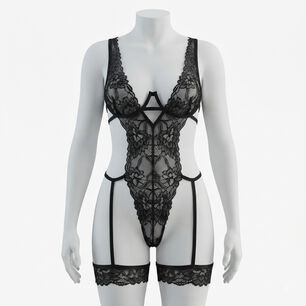 Lenceria Erotica De Encaje, Babydolls Entrepierna Abierta