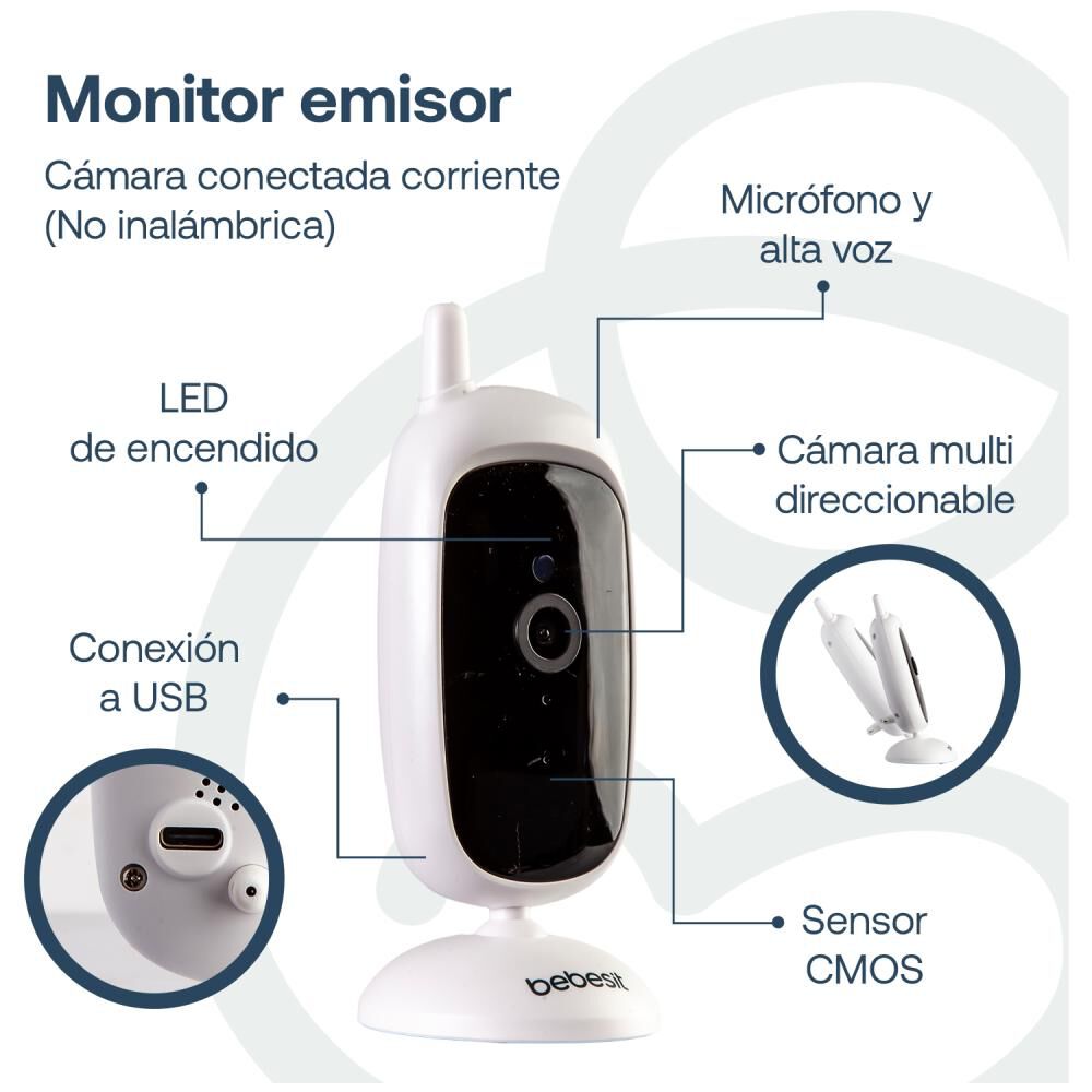 Monitor De Beb&eacute; Bebesit Camara A240c image number 2.0