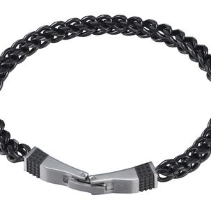 Pulsera De Hombre Cat J009b00011 Plateado-negro