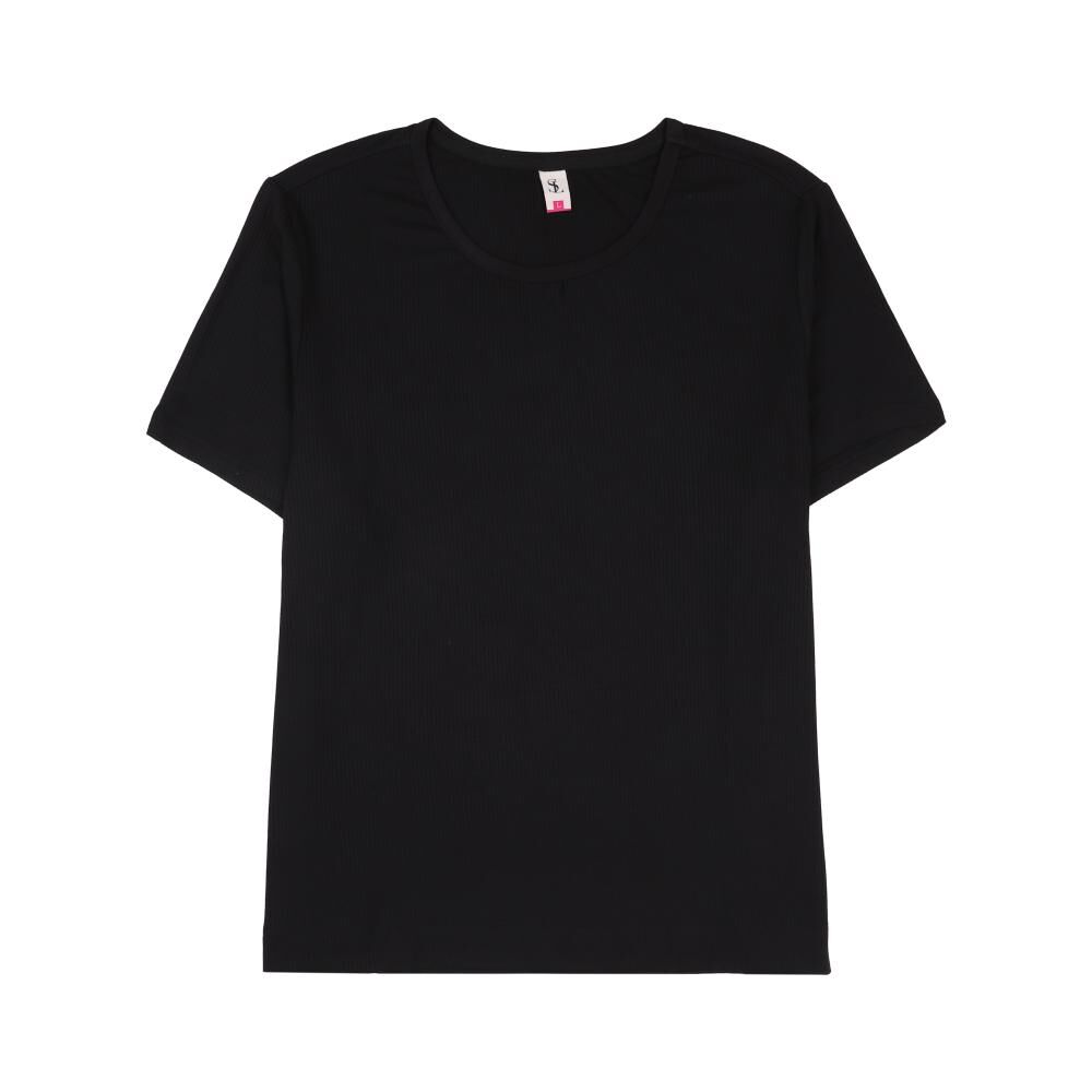 Polera Lisa B&aacute;sica Manga Corta Cuello Redondo Mujer Sexy Large image number 0.0