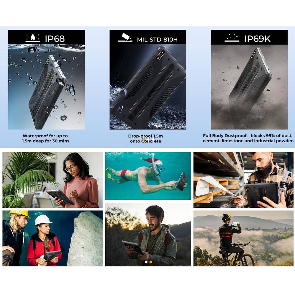 Tablet 4g Rugged Resistente Hotwav R7 - Ip68 Militar / Resiste Polvo, Golpes Y Agua image number 2.0