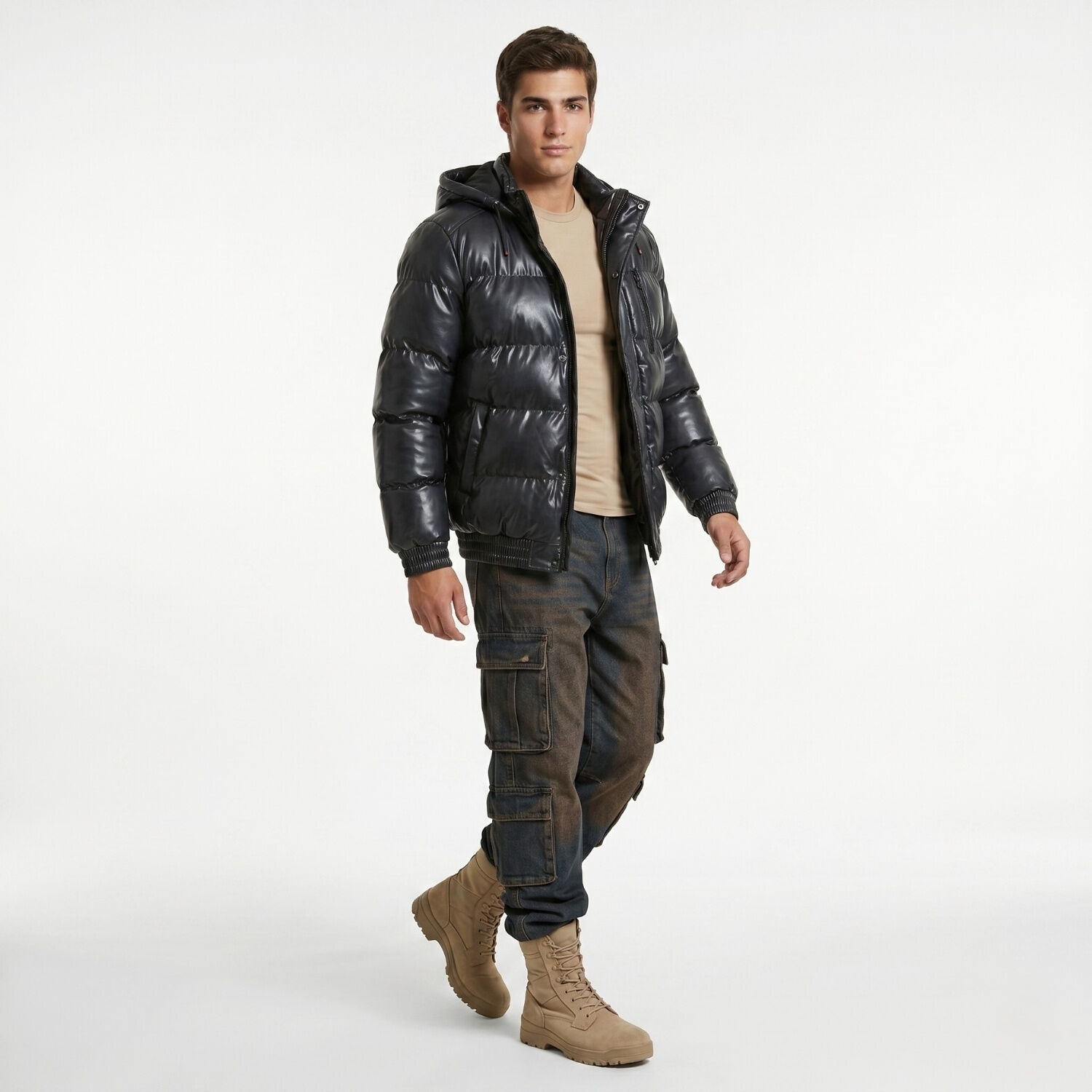 Chaqueta Parca Acolchada Impermeable Hombre image number 1.0