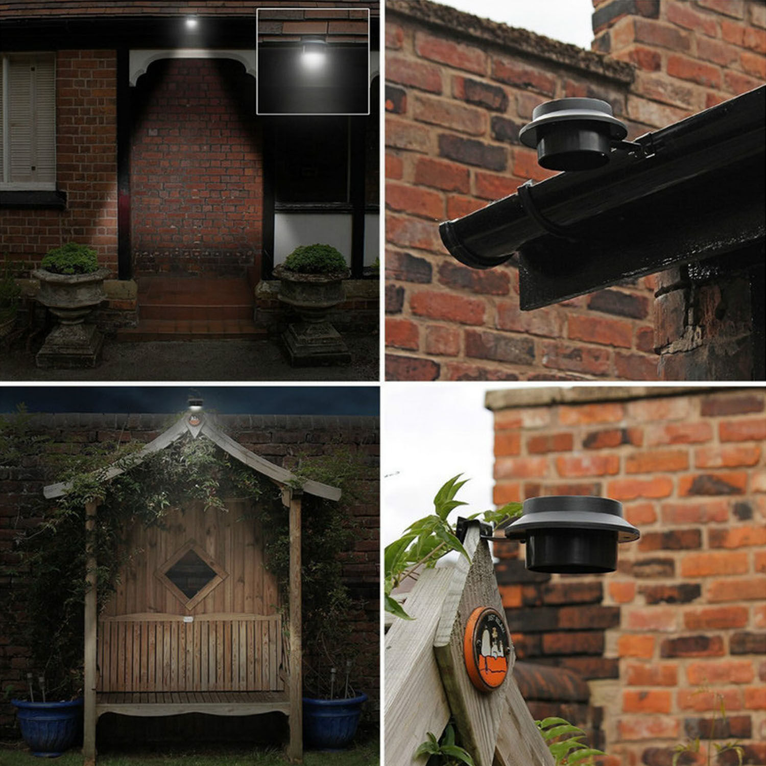 Foco Led Redondo Con Panel Solar 3.7v Negro image number 1.0
