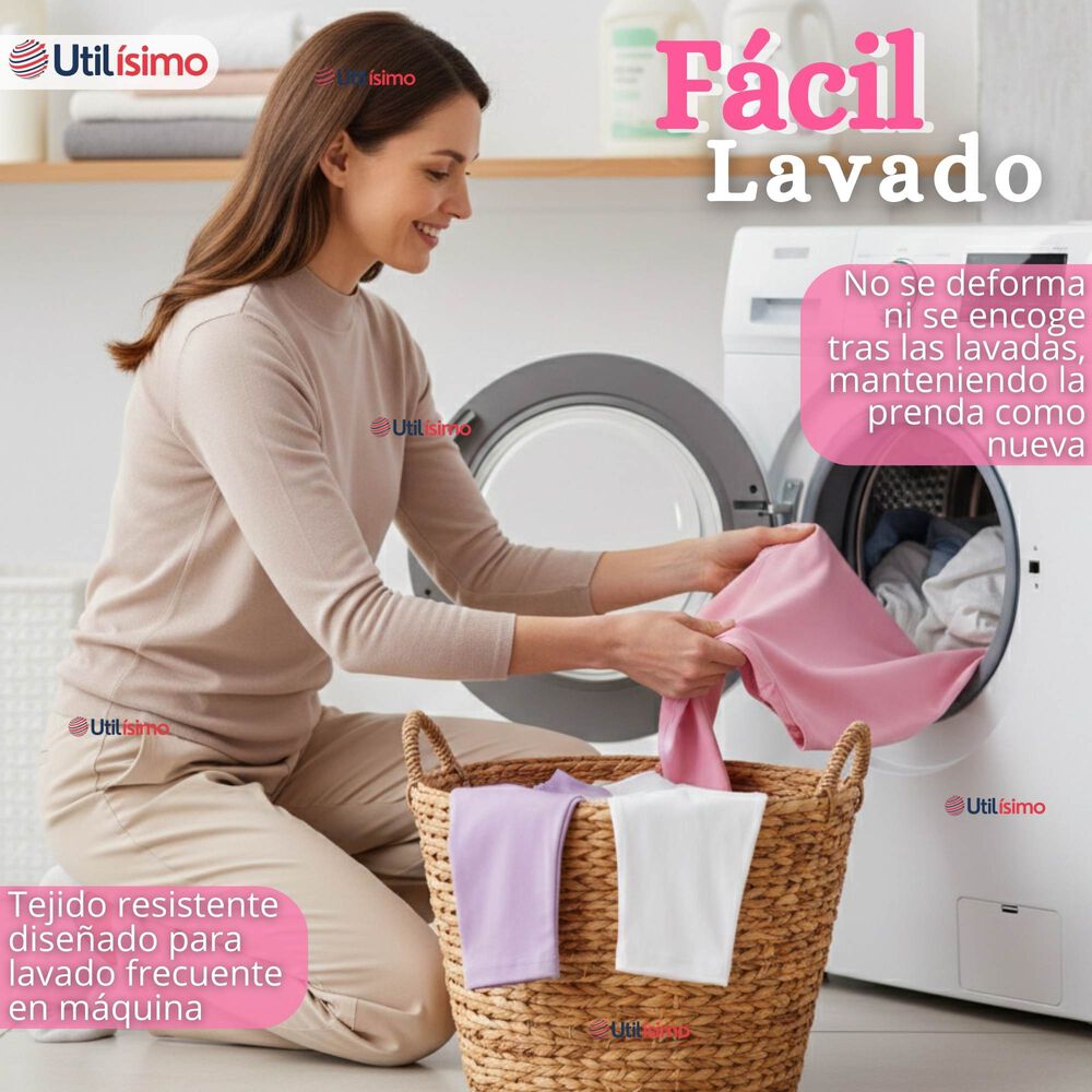 Polera Camiseta Bamb&uacute; Cuello Beatle Primera Capa Rosado Claro Manga Larga Ni&ntilde;a image number 9.0