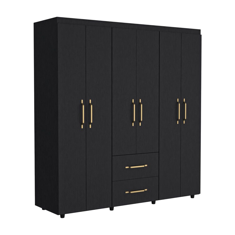Closet 6 Puertas 2 Cajones Fm-024n - Negro image number 0.0