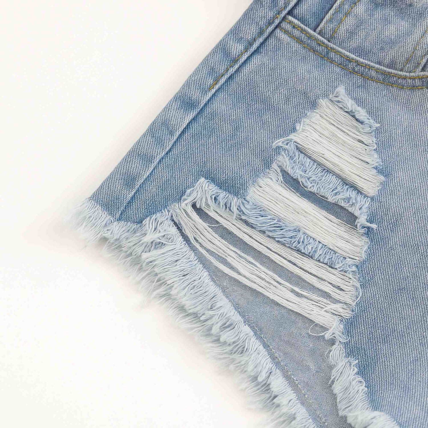 Short Jeans Mujer Mezclilla Denim Tiro Alto Excelente Horma image number 2.0