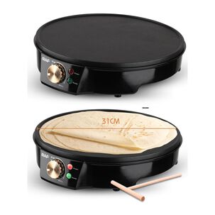 Maquina Panqueque O Asador Sarten Crepe 1200w Negro R528 Raf