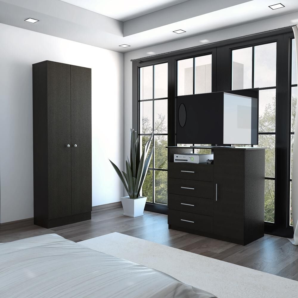 Combo Closet 2 Puertas + Comoda 4 Cajones 1 Puerta Dreams Wengue image number 1.0