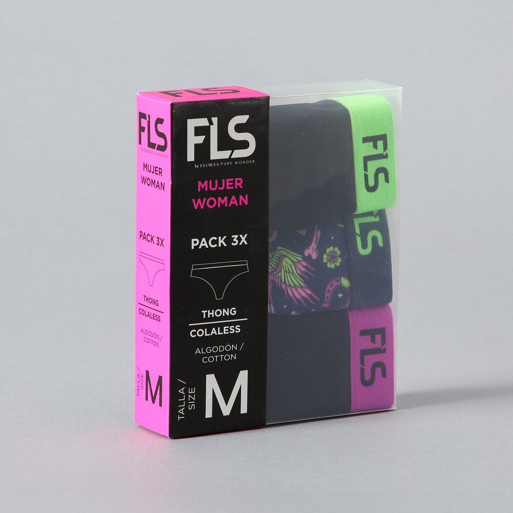 Pack 3x Colaless Algodon Fls Flores Mujer 25585-196 image number 6.0