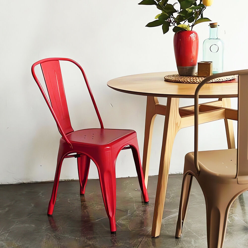 Pack De 4 Silla Metal Tolix Rojo image number 1.0