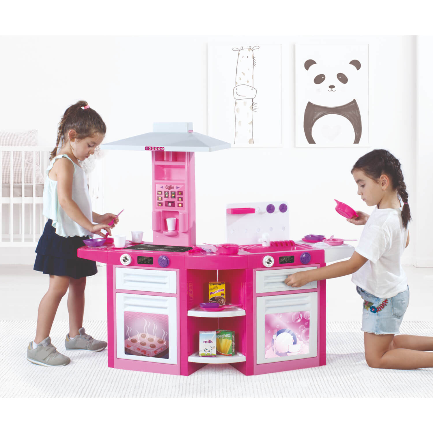 Cocina Plastica Doble Unicornio + Extras 109x65x100cm Dolu image number 4.0