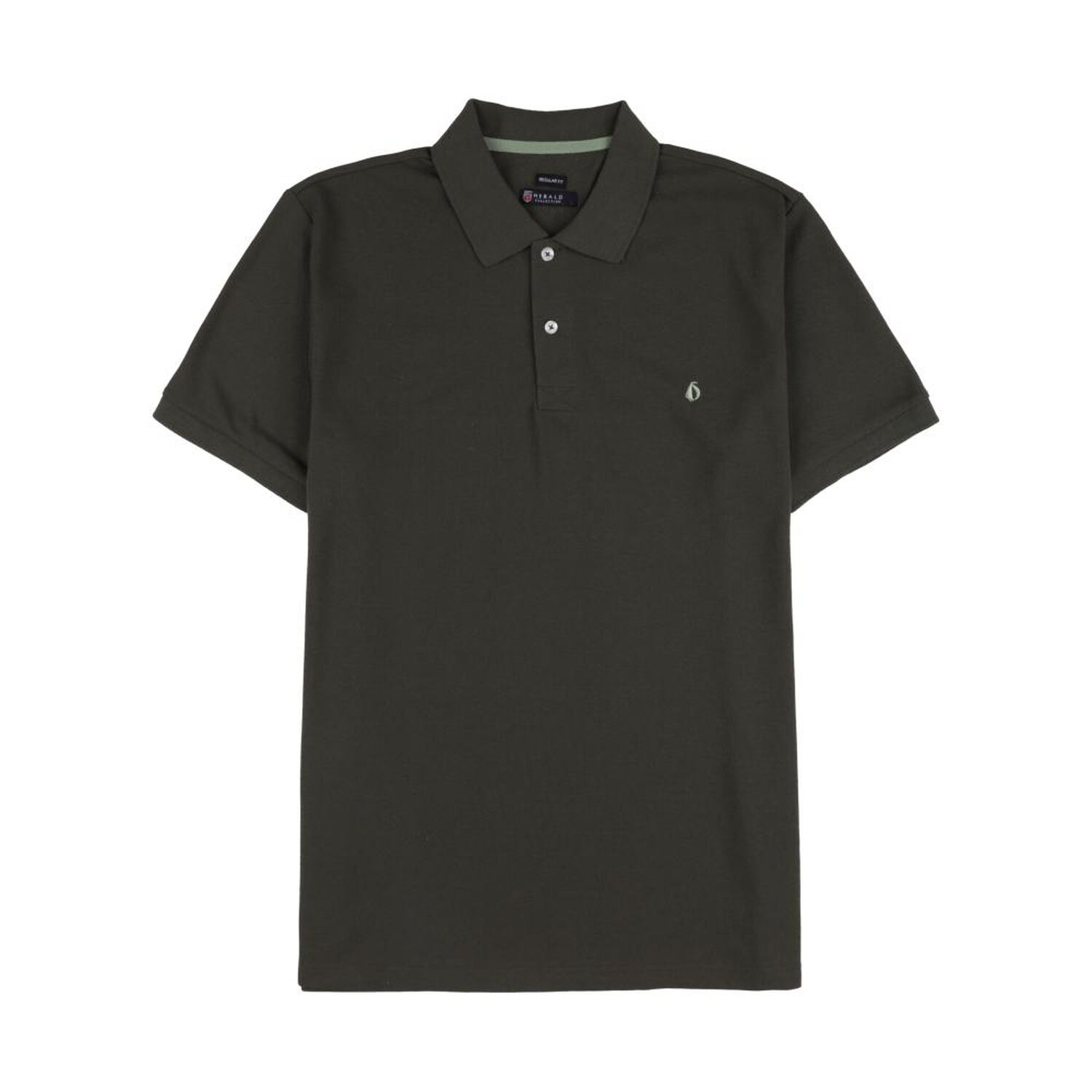 Polera B&aacute;sica Lisa Regular Manga Corta Cuello Piqu&eacute; Hombre Herald image number 0.0