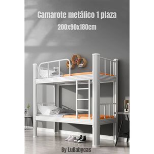Camarote Met&aacute;lico 1 Plaza 200x90x180cm Con Bases Lubabycas