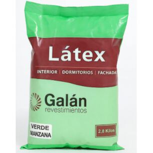 Pintura En Bolsa Latex 2.8 Kilos Verde Manzana Galan