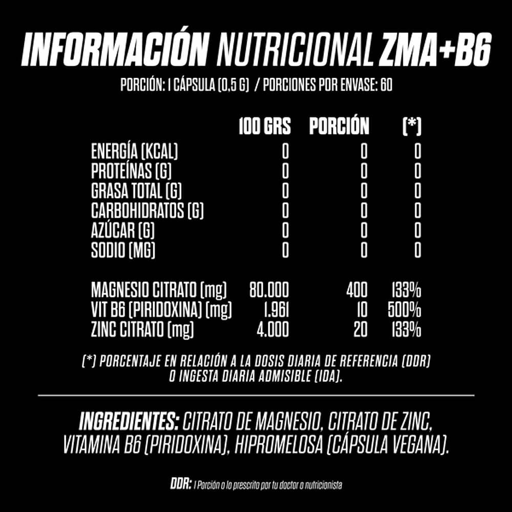 Zma + B6 - Gohard (zinc, Magnesio, Vitamina B6) - 60 C&aacute;psulas image number 2.0