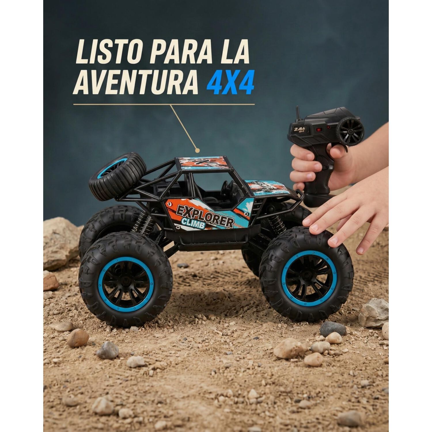 Auto Camioneta 4x4 Rally Control Remoto Todo Terreno Juguete image number 14.0