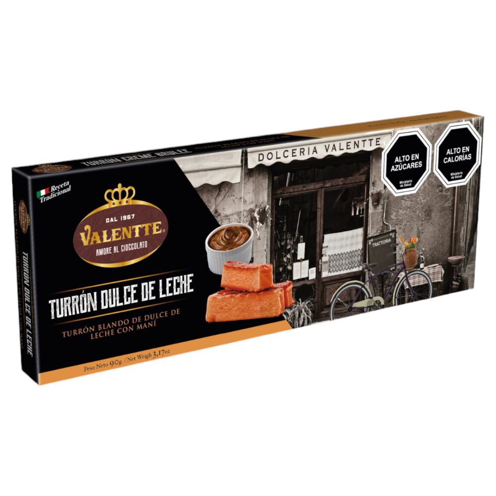 Barra Turron Blando Dulce De Leche Valentte 90 G image number 0.0