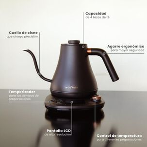 Hervidor Eléctrico Con Control De Temperatura Inteligente Cuello Cisne Mouvair Swan