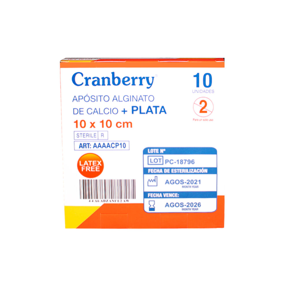 Apósito Alginato De Calcio + Plata 10x10 - Pack De 2 Und image number 1.0