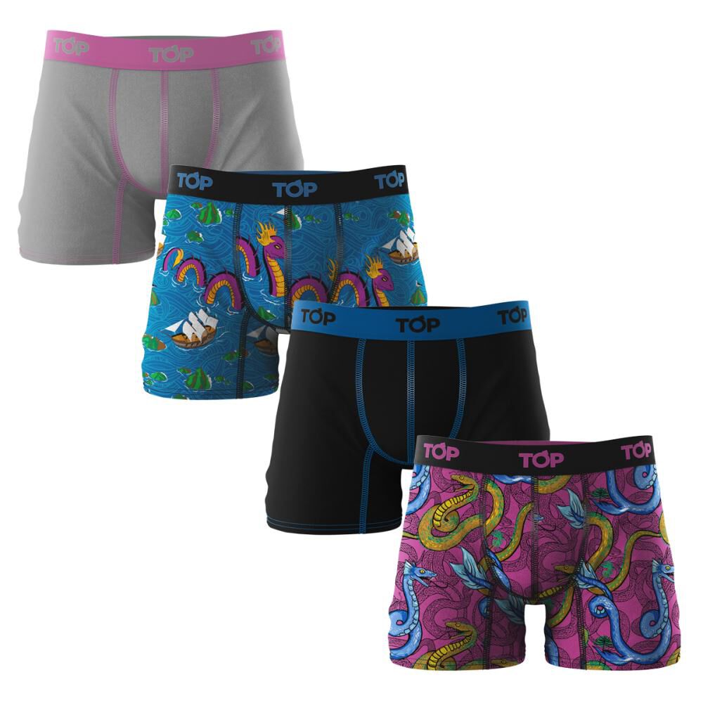 Pack Boxer Top Mitos / 4 Unidades image number 0.0